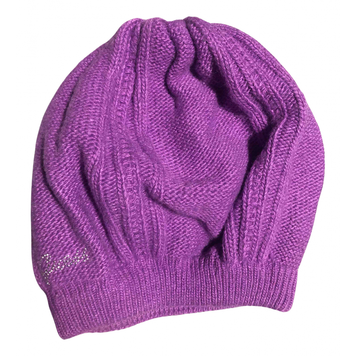 Wool beanie GUESS Purple size M 